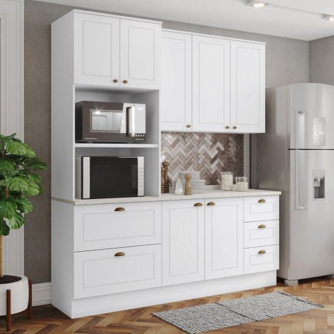 Cozinha Compacta 3 Peças com Torre Quente 2 Fornos Americana Henn