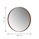 Ver imagem 2 de Espelho Decorativo Redondo 60 Cm Palermo Castanho