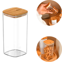 Ver imagem 1 de Pote Porta Tempero Condimento com Tampa de Bambu com Vedação Hermética Keep 340ml Unidade - Transpar