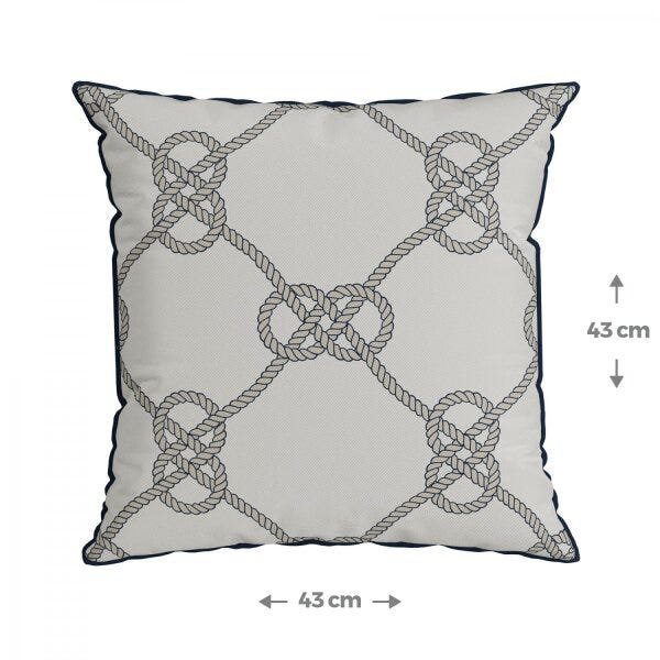 Capa para Almofada com Cordonê 43x43cm Náutica Belchior - 2
