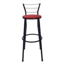 Ver imagem 2 de Banqueta Banco Alto Cozinha Alta Bar Bistro Area Americana:vermelho