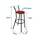 Ver imagem 4 de Banqueta Banco Alto Cozinha Alta Bar Bistro Area Americana:vermelho