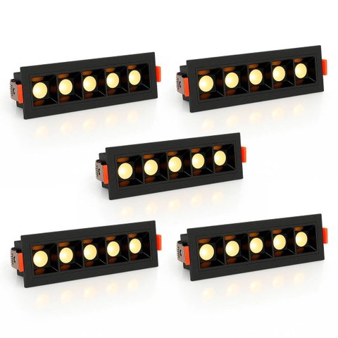 5 Spot Mini Led Embutir 5 Fachos Downlight Pontual Bet93