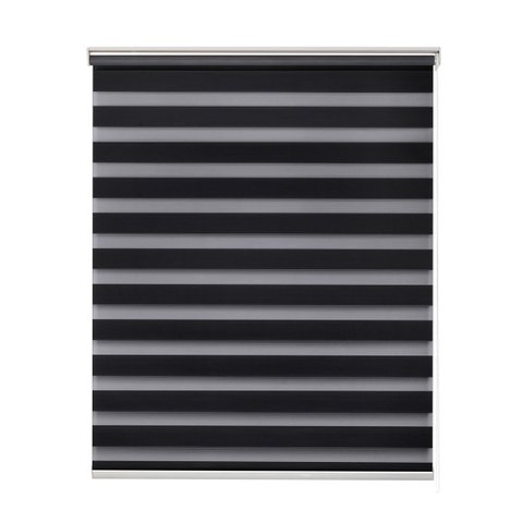 Persiana Rolo Zebra Standard 1,80 X 2,20 Double Vision Preto