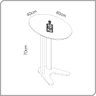 Mesa Auxiliar 60x40cm Tb604 Dalla Costa - Freijó - 3