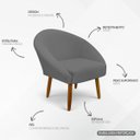 Ver imagem 3 de Poltrona Decorativa para Sala Recepção Manicure Consultório Stella Suede