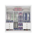 Ver imagem 2 de Guarda Roupa Casal com Espelho 2 Portas 6 Gavetas Titanium D'doro Ipe Branco