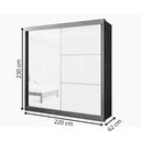Ver imagem 3 de Guarda Roupa Casal com Espelho 2 Portas 6 Gavetas Titanium D'doro Ipe Branco