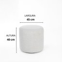 Ver imagem 3 de Kit 03 Puff Perse 36cm Decorativo Puffe Sala Quarto Tecido Linho