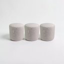 Ver imagem 2 de Kit 03 Puff Perse 36cm Decorativo Puffe Sala Quarto Tecido Linho