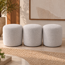 Ver imagem 1 de Kit 03 Puff Perse 36cm Decorativo Puffe Sala Quarto Tecido Linho
