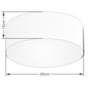Ver imagem 2 de Plafon Cilíndrico Vivare Md-3006 Cúpula em Tecido 60x15cm - Bivolt - Algodão Crú - Bivolt