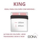 Ver imagem 4 de Jogo de Lençol Cama King 400 Fios Ponto Palito Salmão 4 Peças Casa Dona