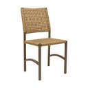 Ver imagem 3 de Kit Mesa Dubai em Aluminio Ripado 1,00m com 6 Cadeiras Dubai em Aluminio e Corda Nautica Bege