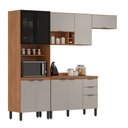 Ver imagem 3 de Cozinha Modulada Completa 10 Portas 02 Gavetas Firenze Amêndola Nude Prime Tx Demóbile