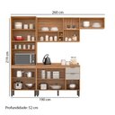 Ver imagem 2 de Cozinha Modulada Completa 10 Portas 02 Gavetas Firenze Amêndola Nude Prime Tx Demóbile