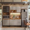 Ver imagem 1 de Cozinha Modulada Completa 10 Portas 02 Gavetas Firenze Amêndola Nude Prime Tx Demóbile