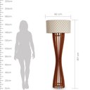 Ver imagem 2 de Luminária de Chão 1,67m de Madeira Imbuia e Tecido