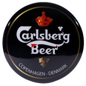 Luminoso de Parede Cerveja Carlsberg Retrô Vintage para Bar, Garagem, Churrasqueira, Espaço Gourmet