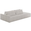Ver imagem 1 de Sofá Ilha Modular para Sala 232cm com Puff Dublin K01 Bouclê Creme - Lyam Decor