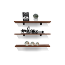Ver imagem 1 de Kit Prateleira Decorativa Reta Simples MDF Amadeirado 60x15cm 3 pçs - Smart Eco