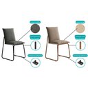 Ver imagem 2 de Cadeira Sala de Jantar Soft 1750 Kit 6 Uni Preto/linho Grafite - Carraro