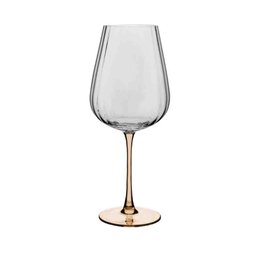 Conjunto 2 Taças Vinho Vidro Haste Âmbar Classic 560 Ml Wolff - 2