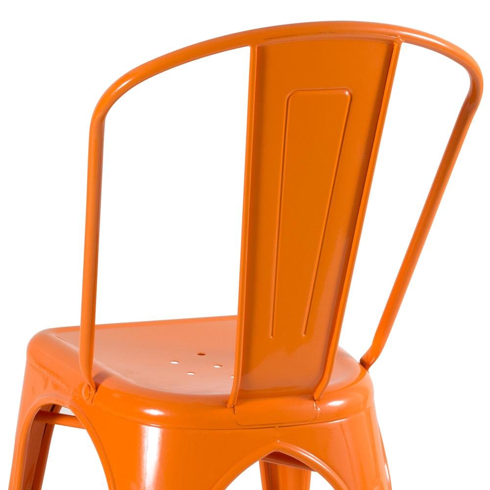 Kit 4 Cadeiras Iron Tolix - Laranja - 5
