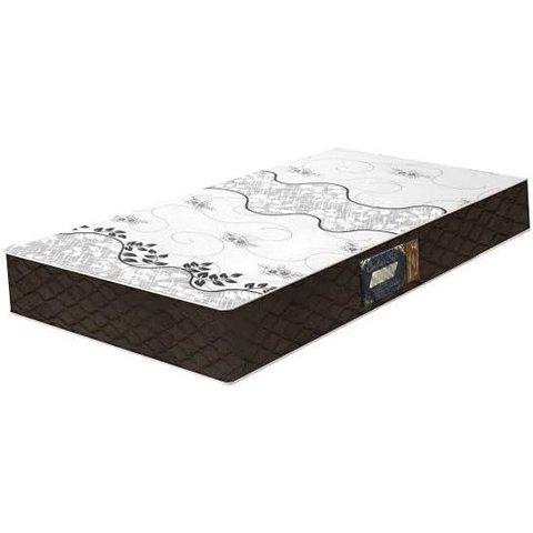 Colchão Solteiro Espuma D28 Gazin Confort Soft Liso 14x188x88 Marrom