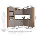 Ver imagem 4 de Cozinha Completa 8 Pçs Espaço Micro-ondas 365cm Isa Luciane Vanilla/cinza Puro