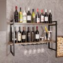 Ver imagem 3 de Adega Bar Industrial Moderno e Elegante para Bebidas Prateleira Ferro e Madeira 60cm