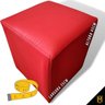 Puff Banqueta Quadrado Cubo em Corino Corano®:vermelho - 2