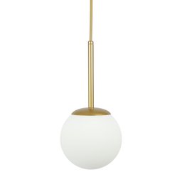 Lustre Pendente Jabuticaba /1 Globo de Vidro - Dourado - 2