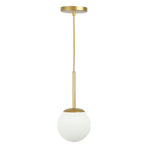Lustre Pendente Jabuticaba /1 Globo de Vidro - Dourado