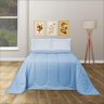 Edredom Solteiro Charme Dupla Face Micropercal 200 Fios 1pç Azul - 1