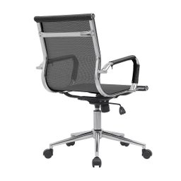 Kit 6 Cadeiras de Escritório Diretor Eames em Tela - Preta - 5