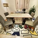 Ver imagem 2 de Mesa de Jantar 160x90cm em Mármore Travertino New