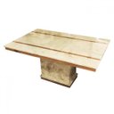 Ver imagem 1 de Mesa de Jantar 160x90cm em Mármore Travertino New