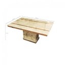 Ver imagem 3 de Mesa de Jantar 160x90cm em Mármore Travertino New