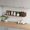 Ver imagem 3 de Prateleira Decorativa de Parede Odda 100cm Marrom MDP 15mm