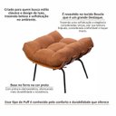 Ver imagem 5 de Puff de Ferro Madeira e Estofado Living Costela Espresso Móveis