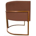 Ver mais imagens de Poltrona Decorativa Recepção Luna Suede Cores Base de Ferro Bronze - Terracota, Suede