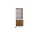 Ver imagem 2 de Cristaleira 4 Portas Nicho Adega 100% MDF Vidro e LED Vicenza Off White Cinamomo