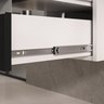 Conjunto Gabinete Banheiro Completo Prisma 60cm - Branco / Preto com Tampo Vidro - 5