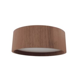 Lustre Plafon Madeira Ripado Redondo 60cm para Sala de Estar Sala de Jantar Cor Málaga - 1