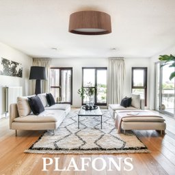 Lustre Plafon Madeira Ripado Redondo 60cm para Sala de Estar Sala de Jantar Cor Málaga - 9