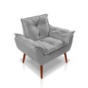 Ver imagem 3 de Kit 02 Poltrona Opala Decorativa Suede