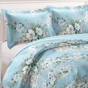 Ver imagem 2 de Kit Cobre Leito Colcha Mix Queen Estampado Dupla Face Floral 3 Peças - Yasmin