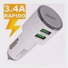 CARREGADOR VEICULAR KAIDI 3.4A 2 SAÍDAS USB TIPO C KD-303C ORIGINAL - 3