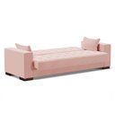 Ver imagem 4 de Sofá Cama 02 lugares Lisboa Veludo Rosê - D’Rossi